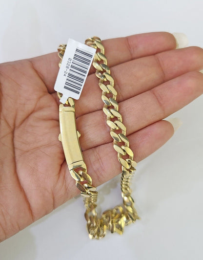 Real 10k Royal Monaco Chain 6mm 20 inches Yellow Gold Necklace Men Women - GoldenlinQ