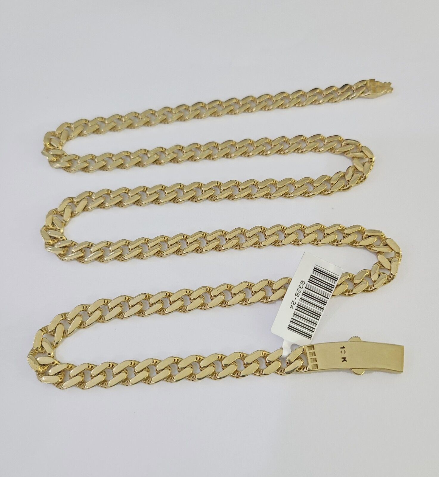 Real 10k Royal Monaco Chain 6mm 24 inches Yellow Gold Necklace Men Women - GoldenlinQ