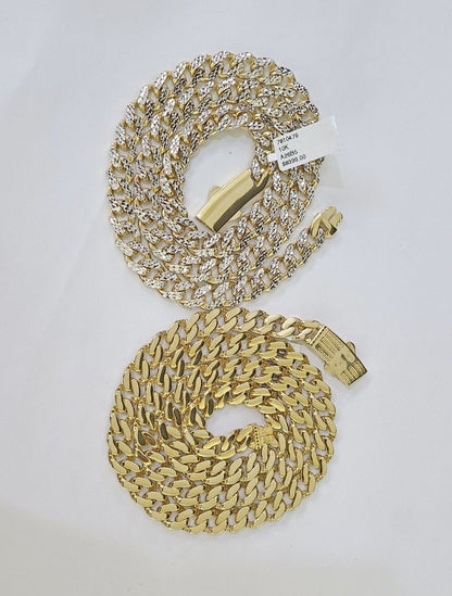 Real 10k Royal Monaco Chain 6mm Diamond Cut 18 - 26 inches Yellow Gold - GoldenlinQ