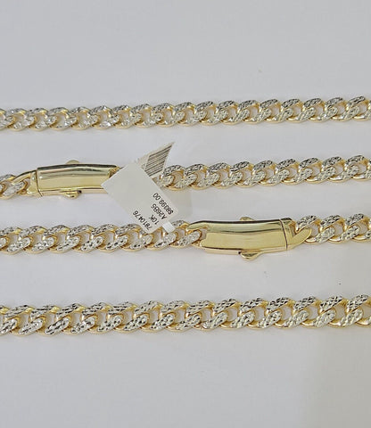 Real 10k Royal Monaco Chain 6mm Diamond Cut 18 - 26 inches Yellow Gold - GoldenlinQ