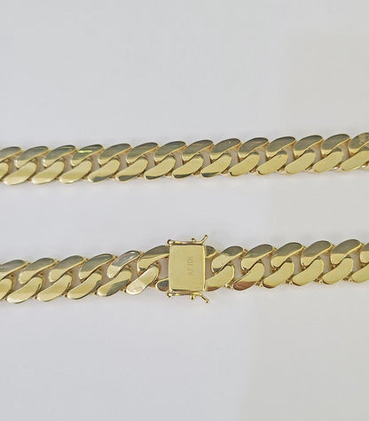 Real 10K Royal Monaco Chain Box Clasp 11mm Gold Necklace 10Kt 24" Genuine - GoldenlinQ