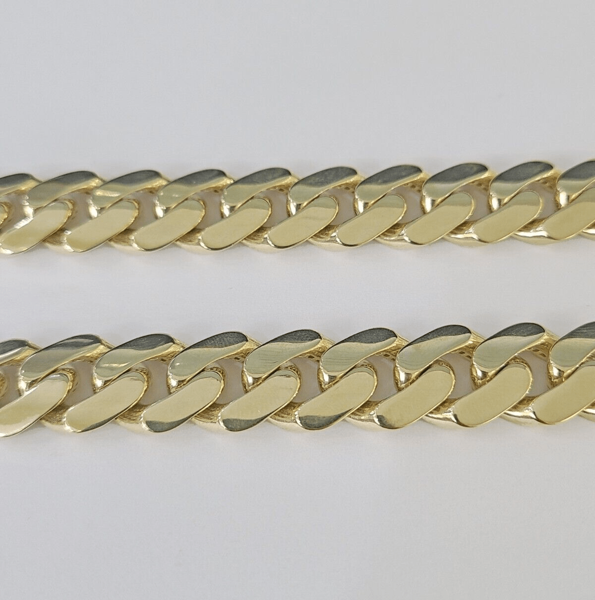 Real 10K Royal Monaco Chain Box Clasp 13mm Gold Necklace 10Kt 26" Genuine - GoldenlinQ