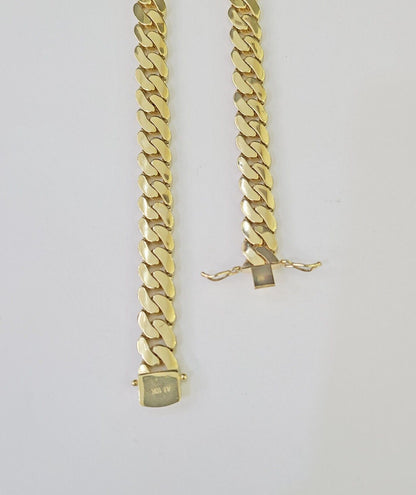 Real 10K Royal Monaco Chain Box Clasp 9mm Gold Necklace 10Kt 24" Genuine - GoldenlinQ