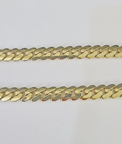 Real 10K Royal Monaco Chain Box Clasp 9mm Gold Necklace 10Kt 24" Genuine - GoldenlinQ