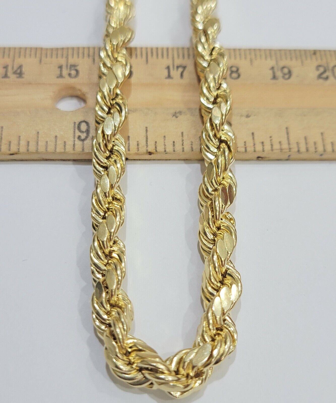 Real 10k SOLID Gold Rope Chain For Men 26 Inch 8mm On Sale Free Shipping THICK - Reva Jeweler