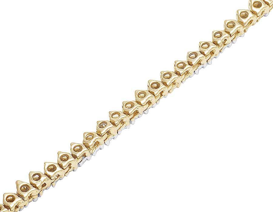 Real 10k Solid Tennis Ice Chain Gold 22 Inch Necklace 3mm Genuine 1.85CT Diamond - Reva Jeweler