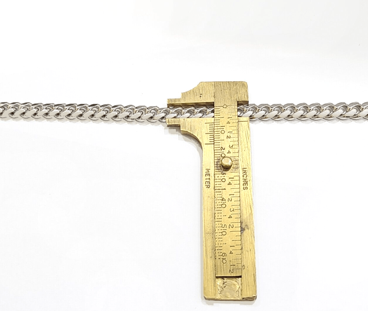 Real 10k Solid White Gold Necklace Miami Cuban Chain 7mm 24" inch 10kt Unisex - Reva Jeweler