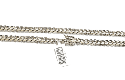 Real 10k Solid White Gold Necklace Miami Cuban Chain 7mm 26" inch 10kt Unisex - GoldenlinQ