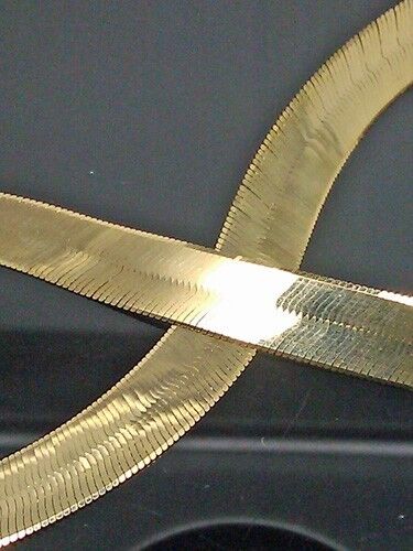 Real 10k Solid Yellow Gold Herringbone chain Necklace 10 mm 20 Inch 10kt Gold - Reva Jeweler