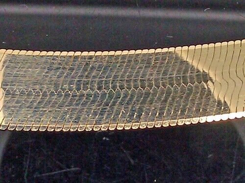 Real 10k Solid Yellow Gold Herringbone chain Necklace 10 mm 20 Inch 10kt Gold - Reva Jeweler