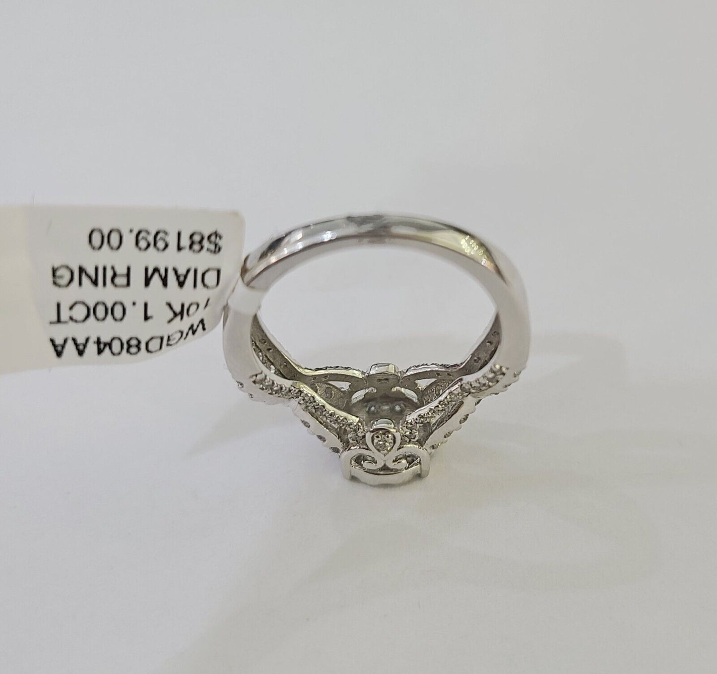 REAL 10k White Gold Diamond Ring Wedding Engagement Ring Genuine - Reva Jeweler
