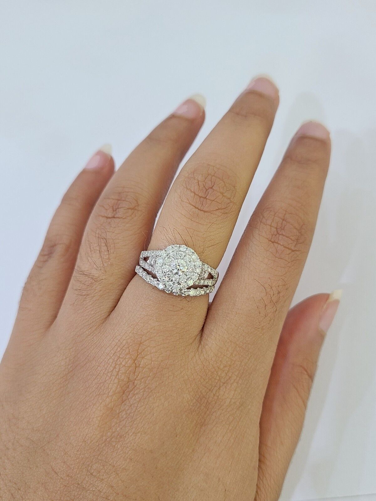 REAL 10k White Gold Diamond Ring Wedding Engagement Ring Genuine - Reva Jeweler