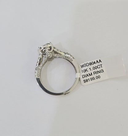 REAL 10k White Gold Diamond Ring Wedding Engagement Ring Genuine - Reva Jeweler