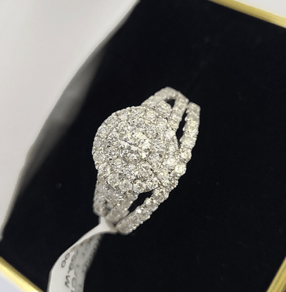 REAL 10k White Gold Diamond Ring Wedding Engagement Ring Genuine - Reva Jeweler