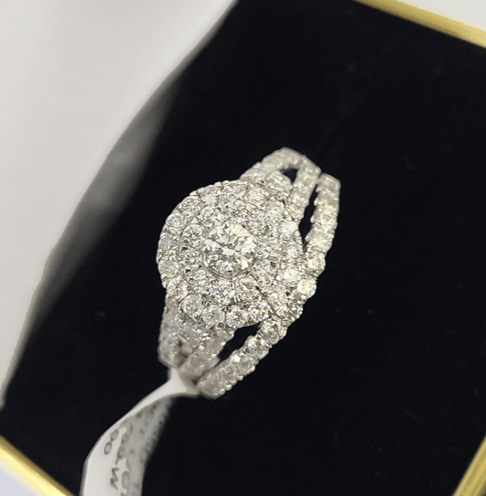REAL 10k White Gold Diamond Ring Wedding Engagement Ring Genuine - Reva Jeweler