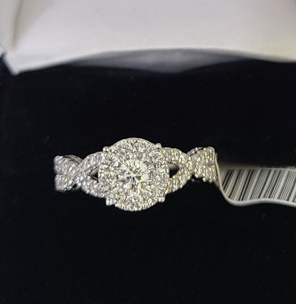 REAL 10k White Gold Diamond Ring Wedding Engagement Ring Genuine - Reva Jeweler