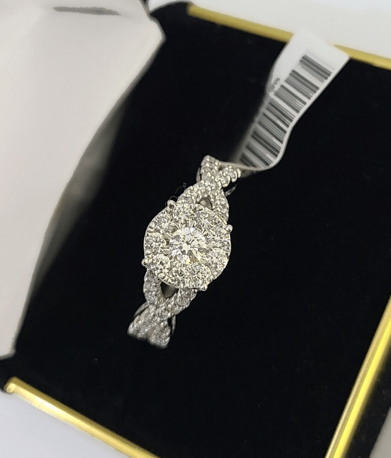 REAL 10k White Gold Diamond Ring Wedding Engagement Ring Genuine - Reva Jeweler
