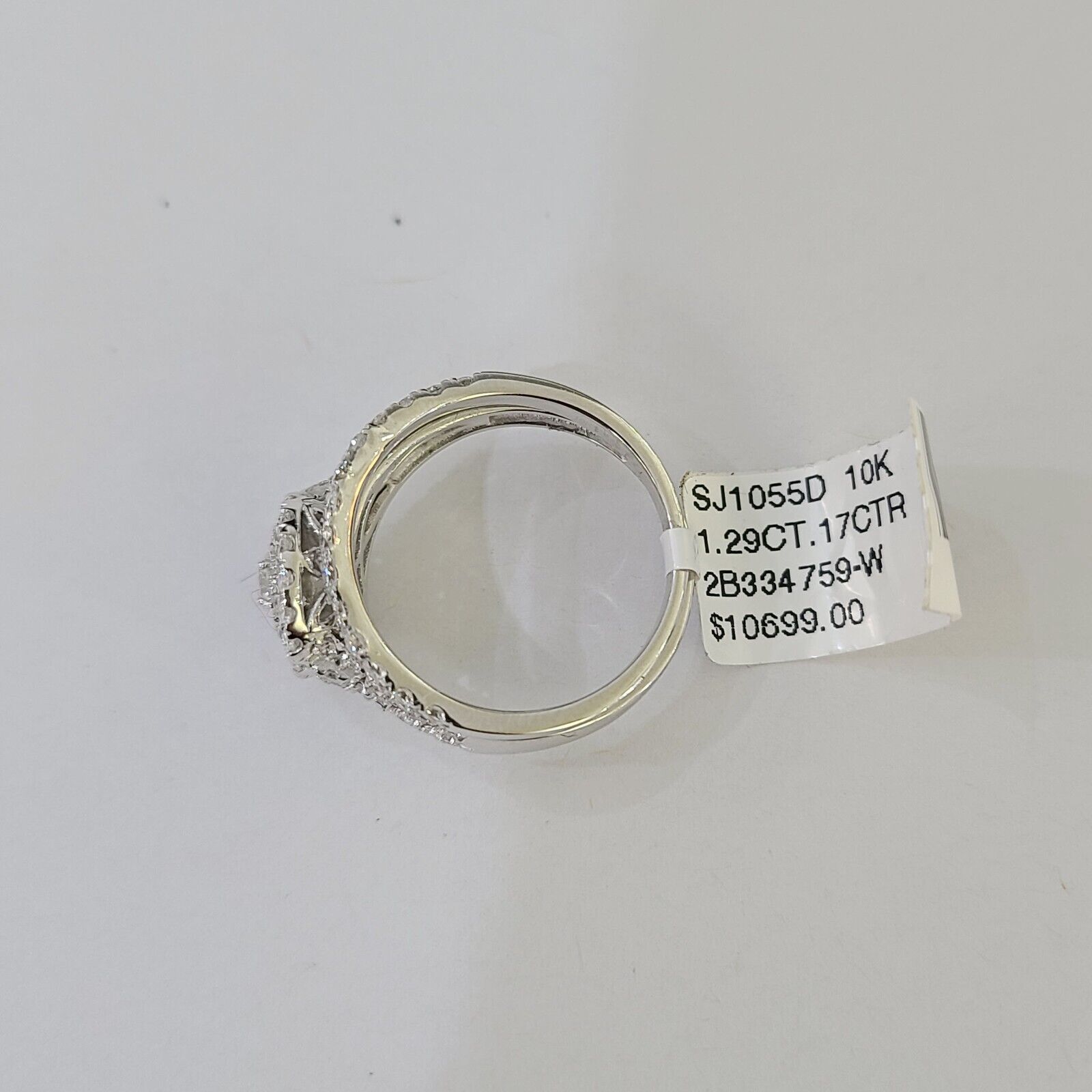 REAL 10k White Gold Diamond Ring Wedding Engagement Ring Genuine - Reva Jeweler