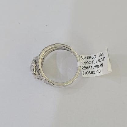 REAL 10k White Gold Diamond Ring Wedding Engagement Ring Genuine - Reva Jeweler