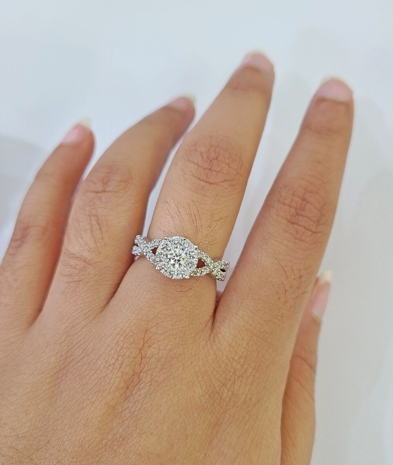 REAL 10k White Gold Diamond Ring Wedding Engagement Ring Genuine - Reva Jeweler