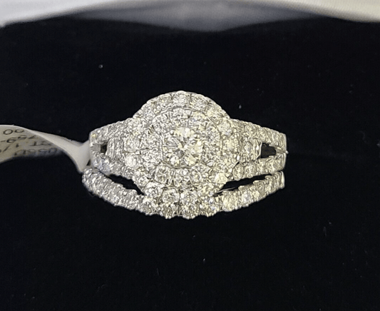 REAL 10k White Gold Diamond Ring Wedding Engagement Ring Genuine - Reva Jeweler
