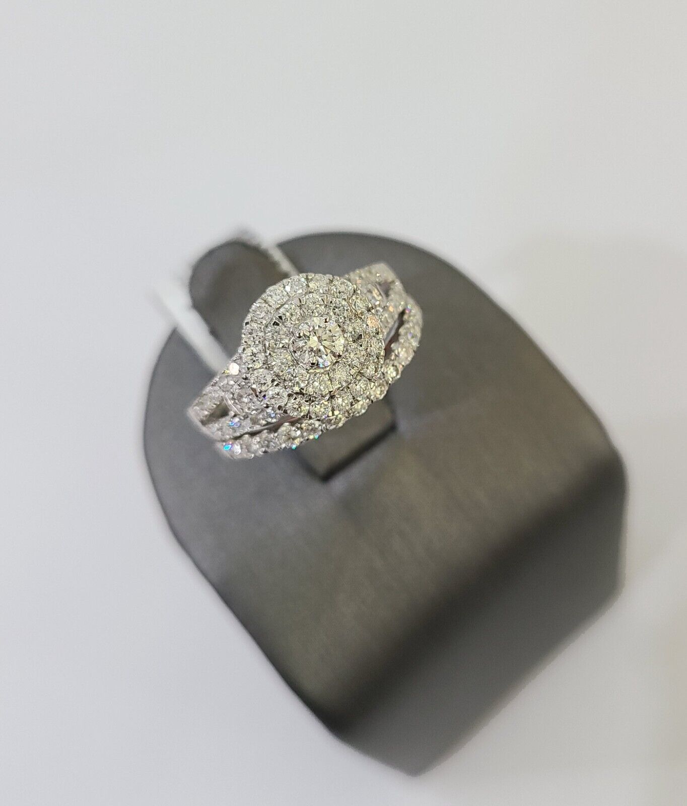 REAL 10k White Gold Diamond Ring Wedding Engagement Ring Genuine - Reva Jeweler