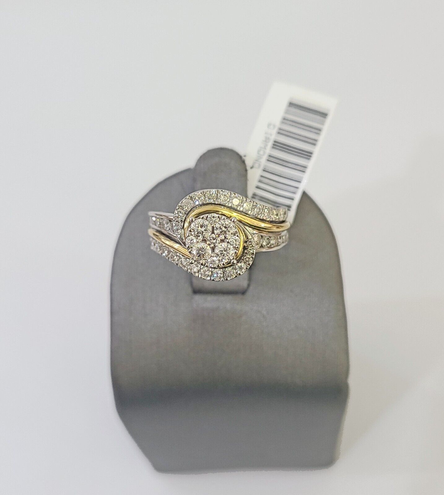 Real 10k White Yellow Gold Diamond Ring Womens Ring Genuine 10Kt - Reva Jeweler