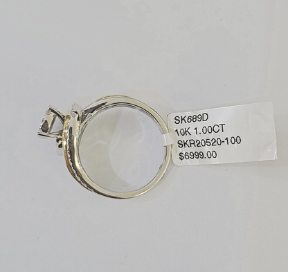 Real 10k White Yellow Gold Diamond Ring Womens Ring Genuine 10Kt - Reva Jeweler