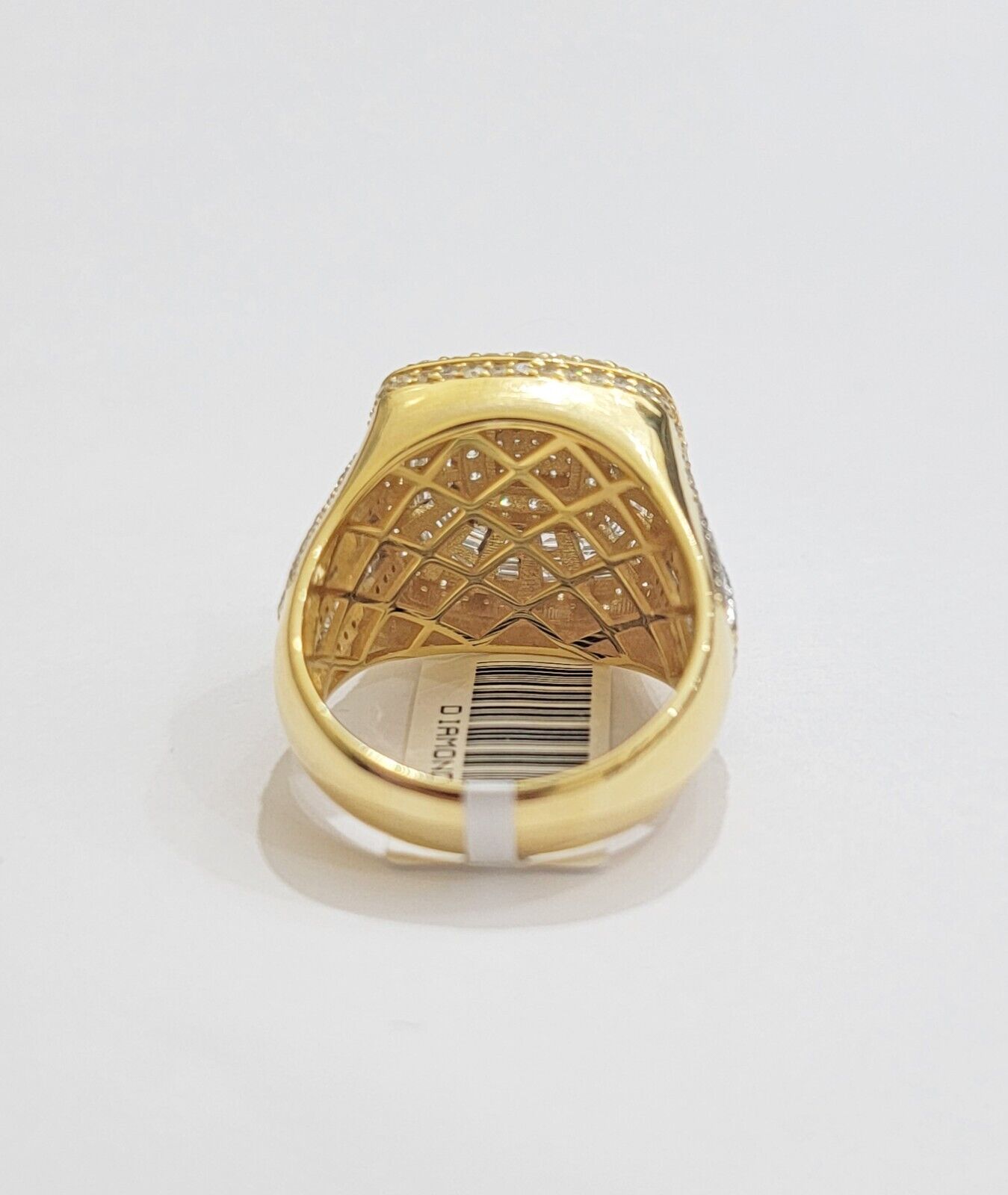 Real 10k Yellow Diamond Ring Mens Band 3.40 Ct Round Cut & Baguette GENUINE - Reva Jeweler