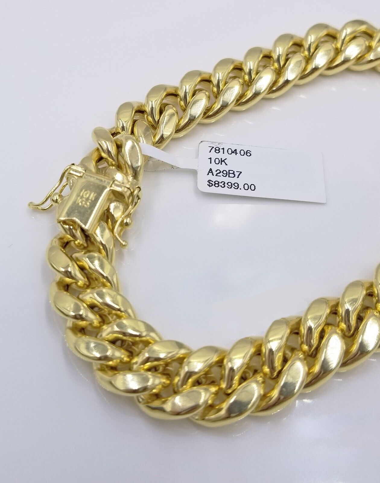 Real 10k Yellow Gold 11mm Miami Cuban Link Bracelet 9" inch For Men's - Reva Jeweler