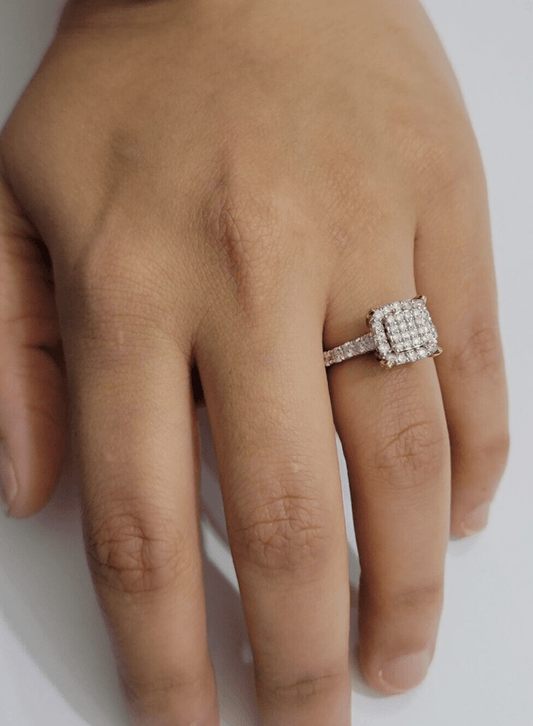 Real 10k Yellow Gold 1.35CT Diamond Ring Women Band Natural Genuine Wedding SALE - Reva Jeweler