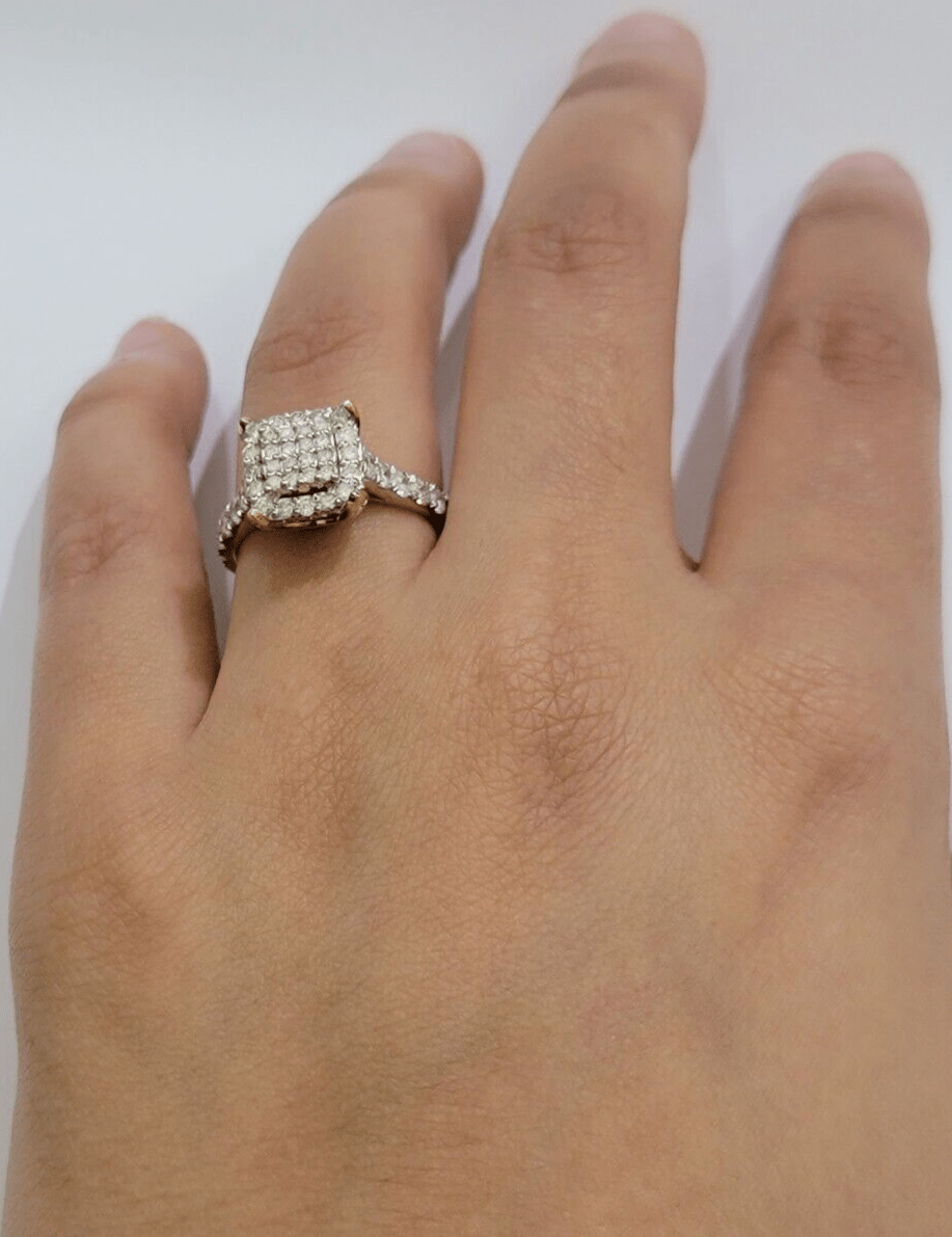 Real 10k Yellow Gold 1.35CT Diamond Ring Women Band Natural Genuine Wedding SALE - Reva Jeweler