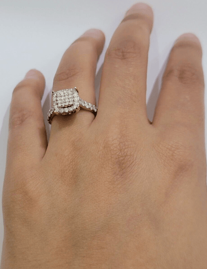 Real 10k Yellow Gold 1.35CT Diamond Ring Women Band Natural Genuine Wedding SALE - Reva Jeweler