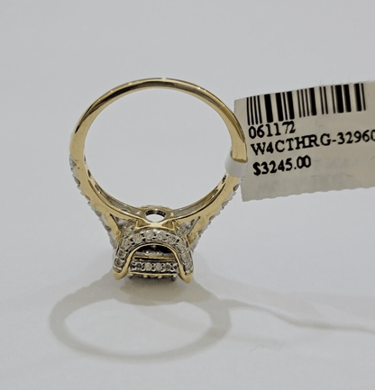 Real 10k Yellow Gold 1.35CT Diamond Ring Women Band Natural Genuine Wedding SALE - Reva Jeweler