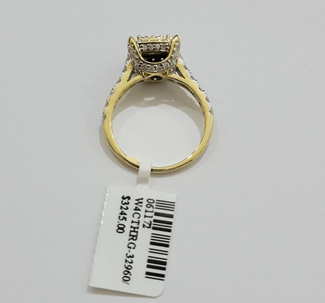 Real 10k Yellow Gold 1.35CT Diamond Ring Women Band Natural Genuine Wedding SALE - Reva Jeweler