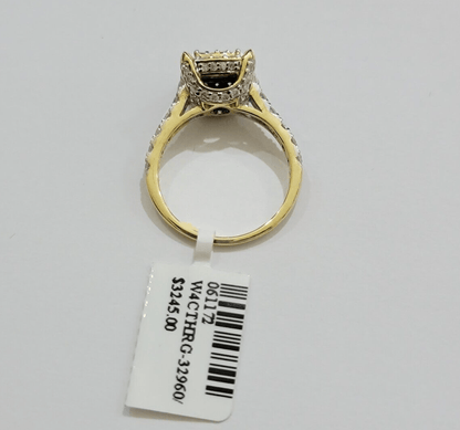 Real 10k Yellow Gold 1.35CT Diamond Ring Women Band Natural Genuine Wedding SALE - Reva Jeweler