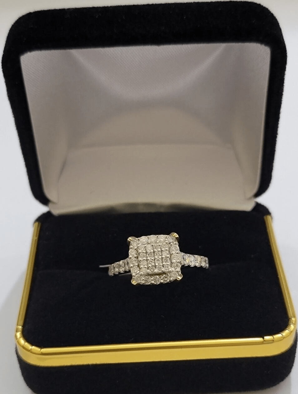 Real 10k Yellow Gold 1.35CT Diamond Ring Women Band Natural Genuine Wedding SALE - Reva Jeweler