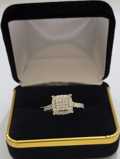 Real 10k Yellow Gold 1.35CT Diamond Ring Women Band Natural Genuine Wedding SALE - Reva Jeweler