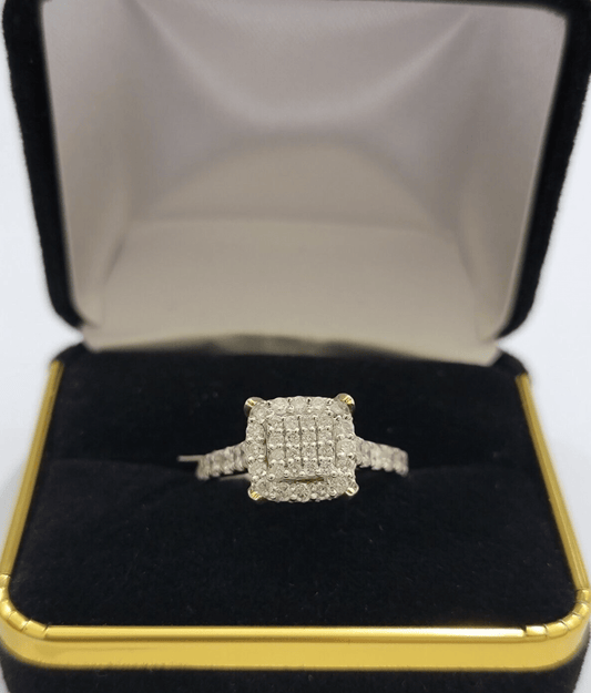 Real 10k Yellow Gold 1.35CT Diamond Ring Women Band Natural Genuine Wedding SALE - Reva Jeweler