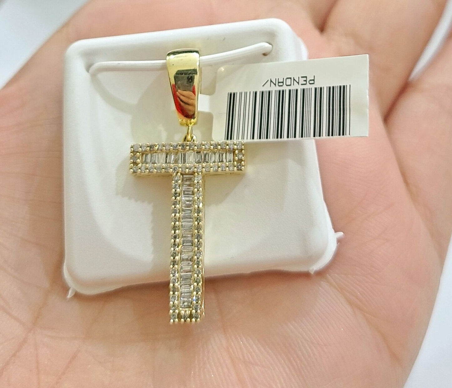 Real 10K Yellow Gold Alphabets Diamond Cut Charm A - Z Pendant Initials - GoldenlinQ