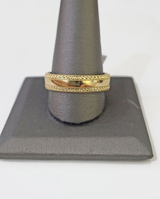 Real 10k Yellow gold Band ring size 13 ,10kt yellow Gold Men Wedding Engagement - Reva Jeweler
