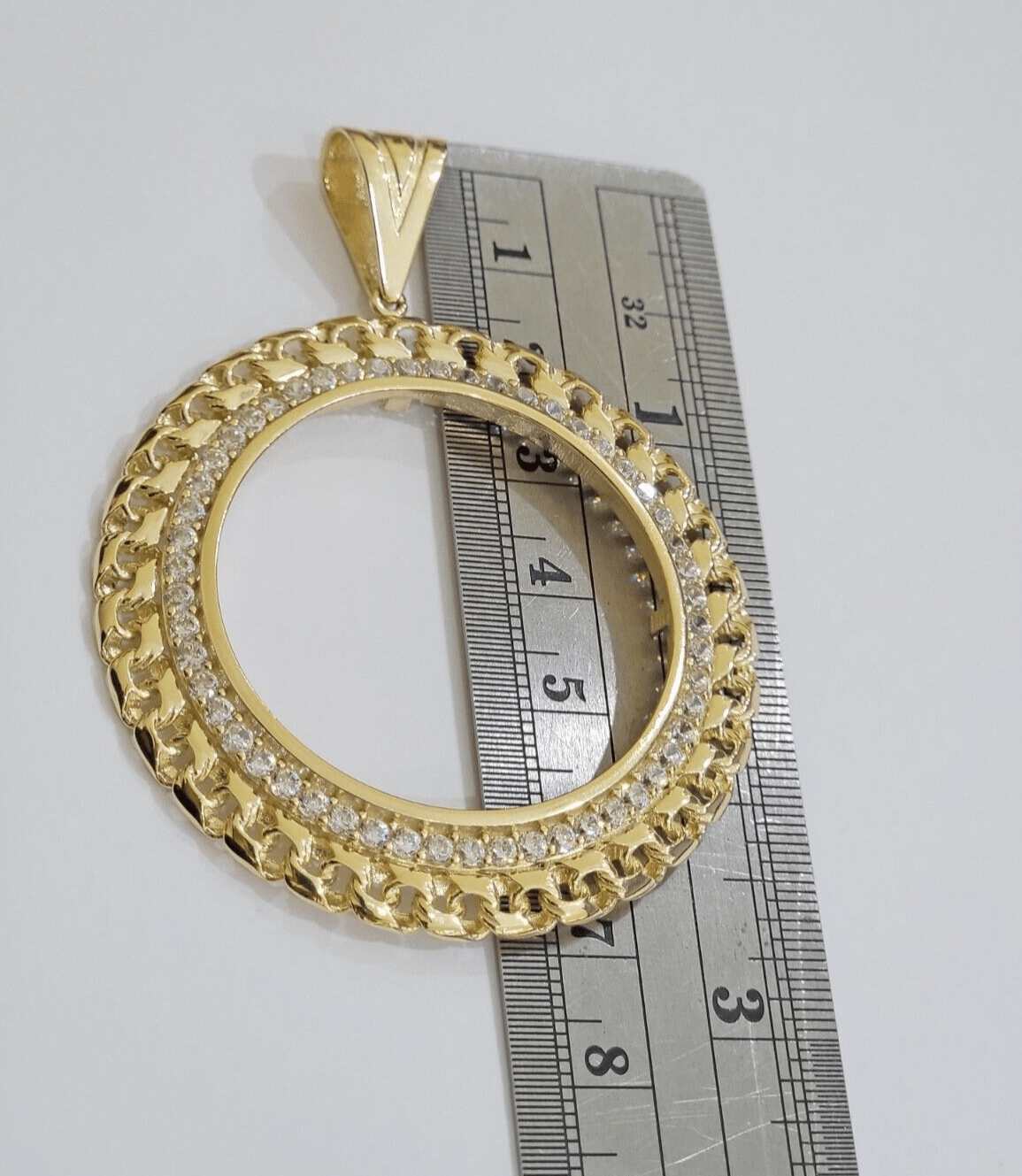 Real 10k Yellow Gold Bezel Charm Pendant Round Mexican Centenario Coin 10kt SALE - Reva Jeweler