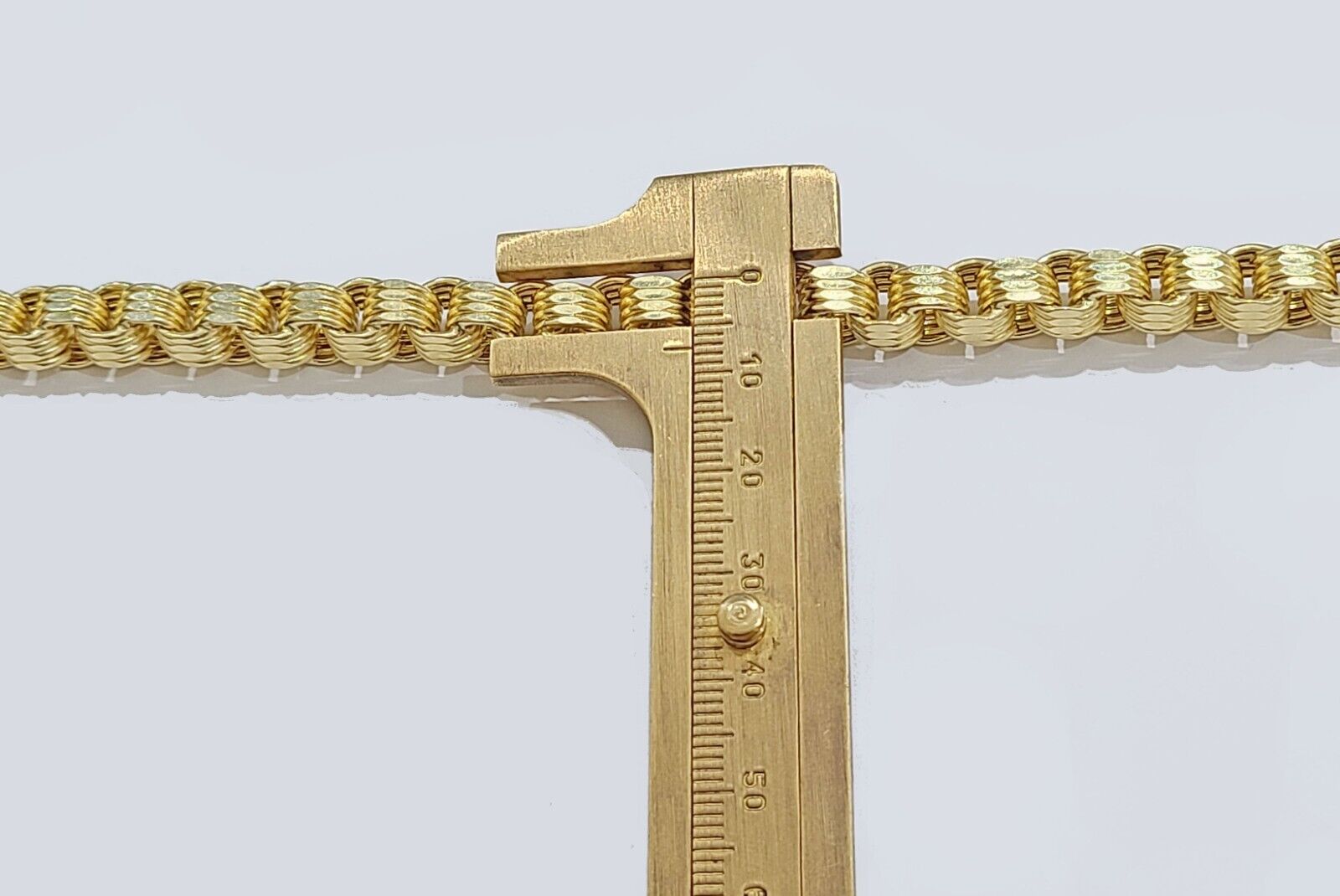 Real 10k Yellow Gold Box Byzantine Chain 7mm 22" inch Unisex 10kt Necklace Men's - Reva Jeweler