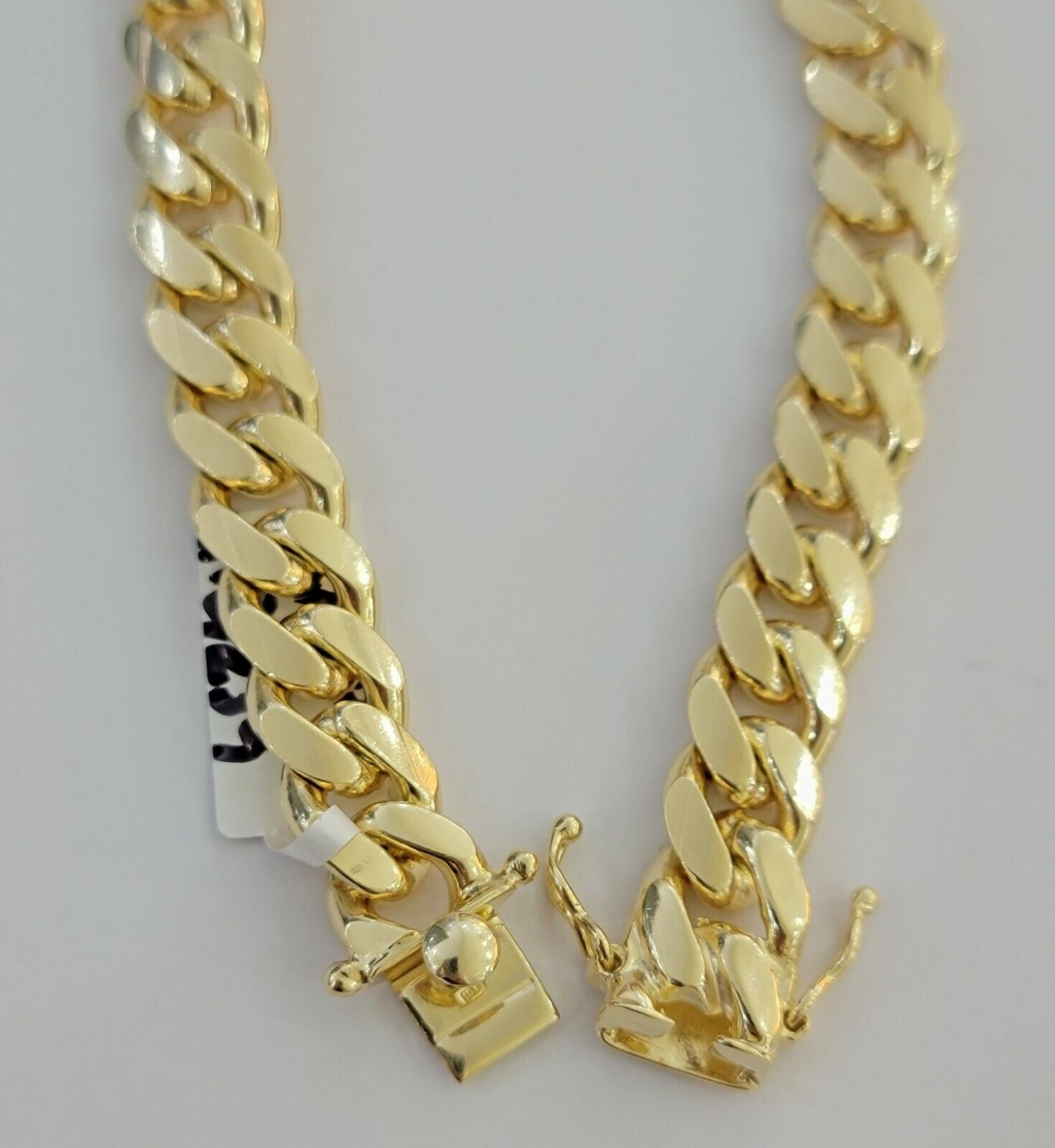 Real 10k Yellow Gold Bracelet Miami Cuban Link 11mm 8" 10kt Strong SOLID LINKS - Reva Jeweler