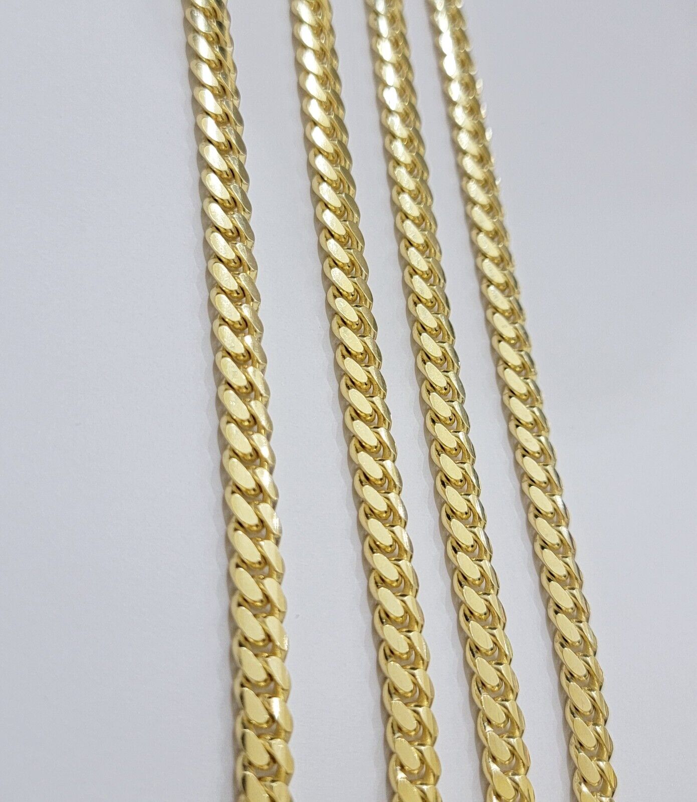 Real 10k Yellow Gold Chain 22 Inch 6mm Miami Cuban Link SOLID 10kt Strong Link - Reva Jeweler