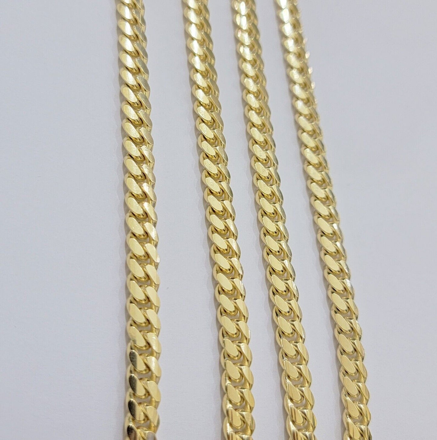 Real 10k Yellow Gold Chain 22 Inch 6mm Miami Cuban Link SOLID 10kt Strong Link - Reva Jeweler