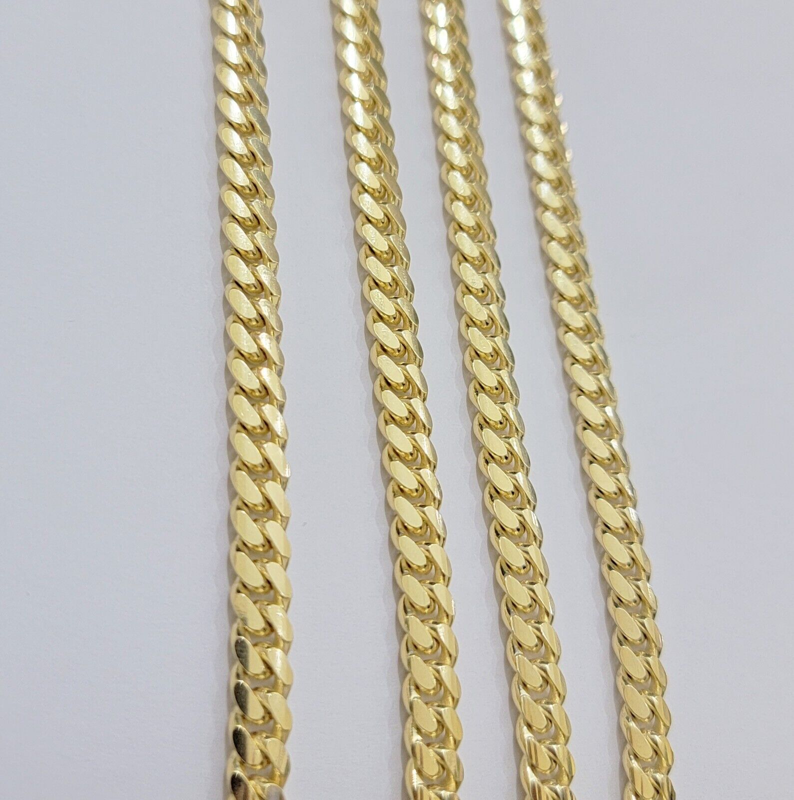 Real 10k Yellow Gold Chain 22 Inch 6mm Miami Cuban Link SOLID 10kt Strong Link - Reva Jeweler