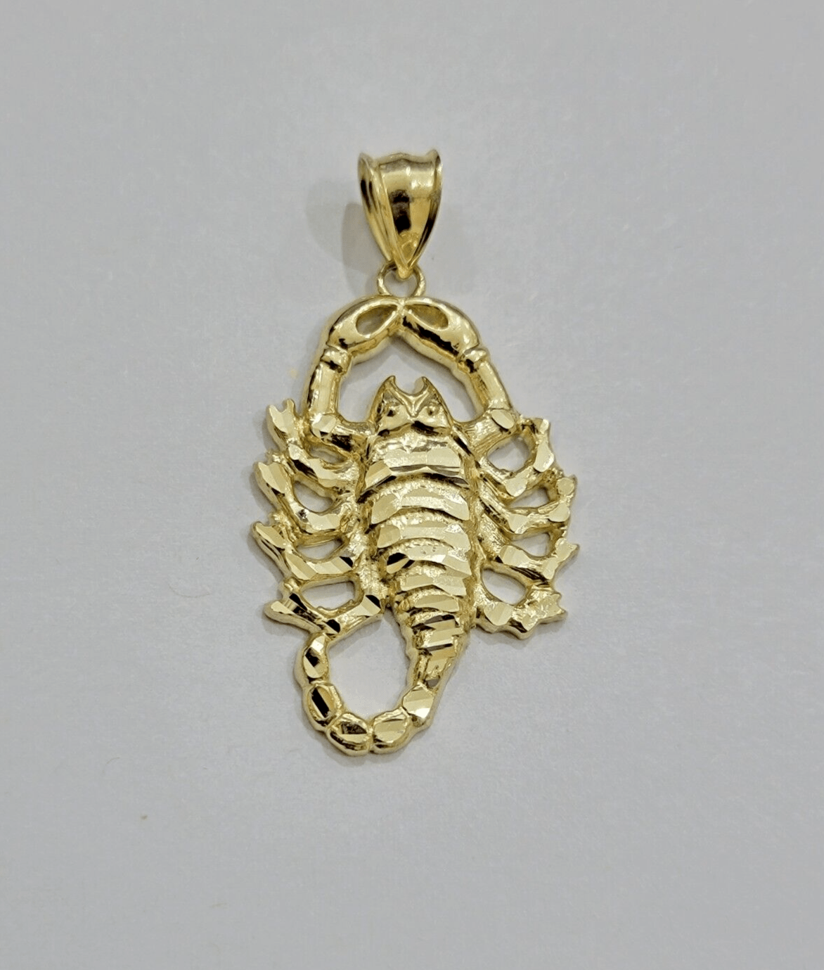 Real 10k Yellow Gold Charm Pendant Scorpio Zodiac Sign 10kt Genuine Men Women - Reva Jeweler