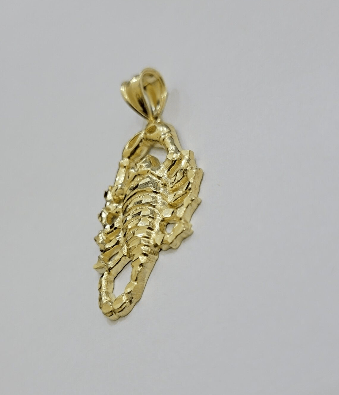 Real 10k Yellow Gold Charm Pendant Scorpio Zodiac Sign 10kt Genuine Men Women - Reva Jeweler