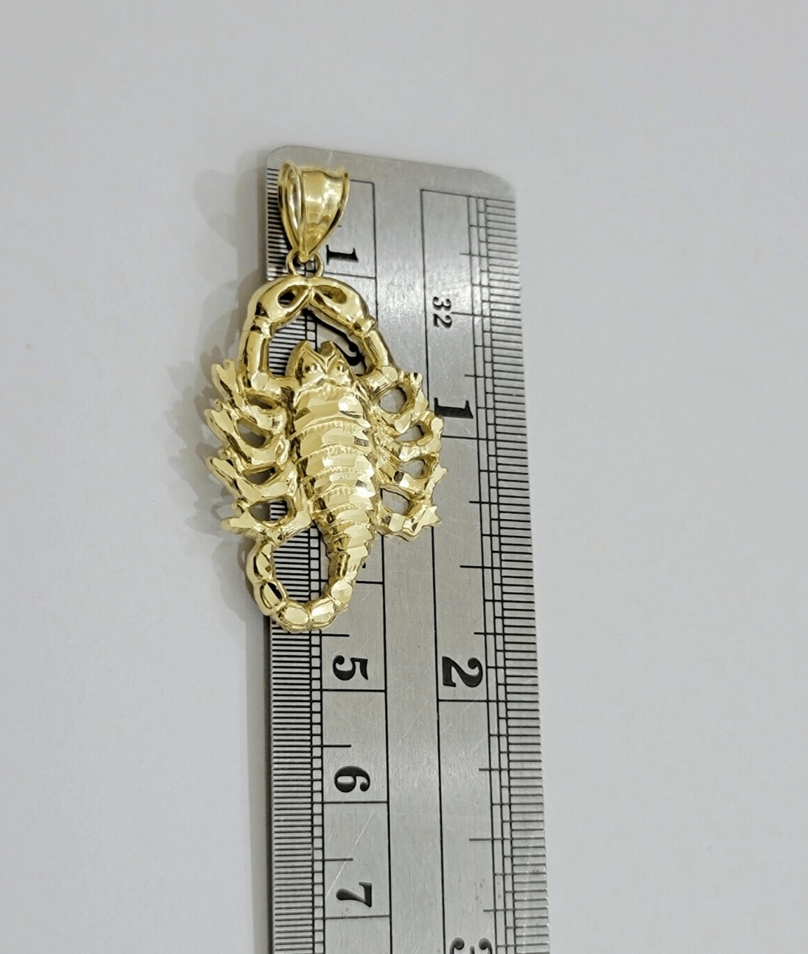 Real 10k Yellow Gold Charm Pendant Scorpio Zodiac Sign 10kt Genuine Men Women - Reva Jeweler